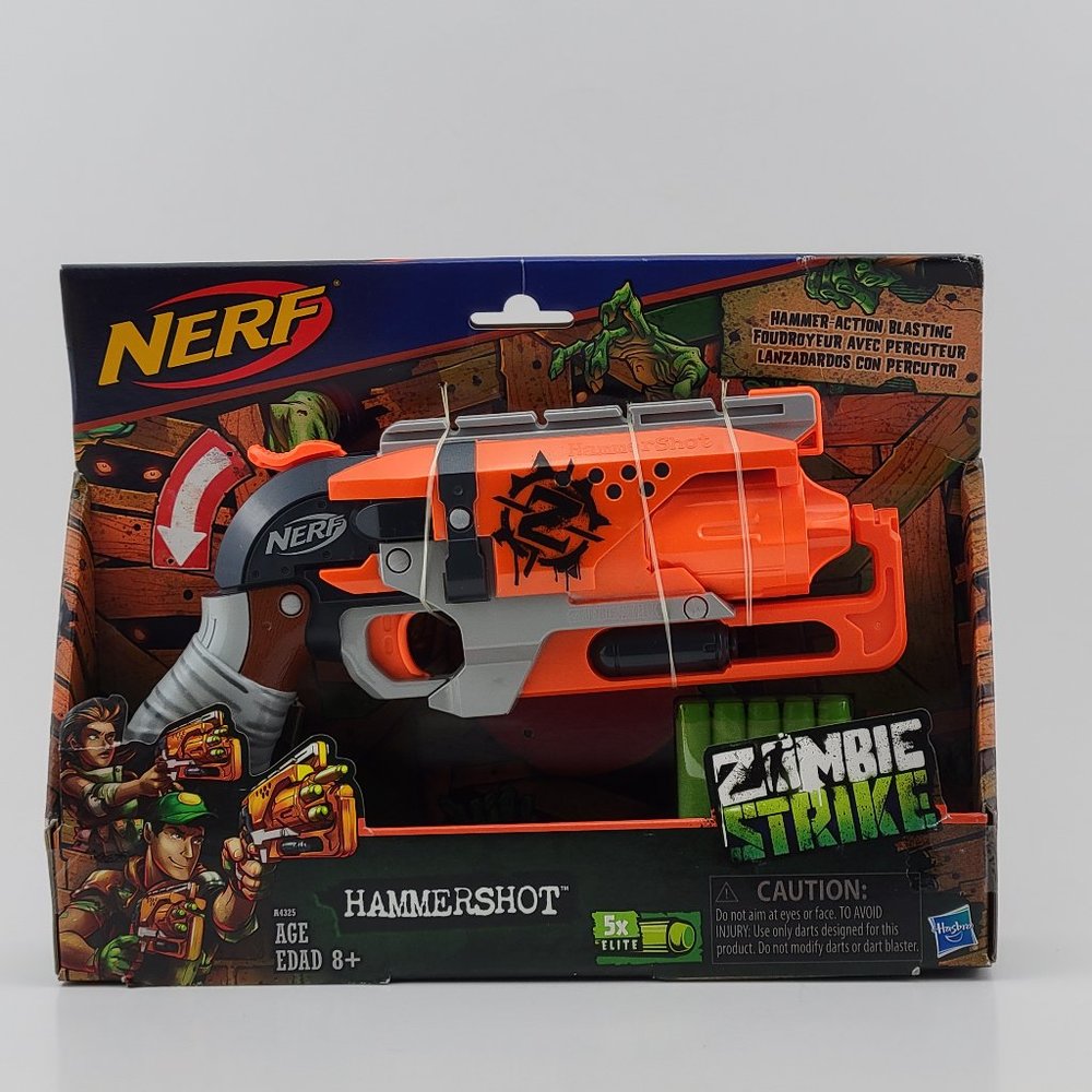 NERF Zombie Strike Hammer Shot Elite Toy Gun NEW